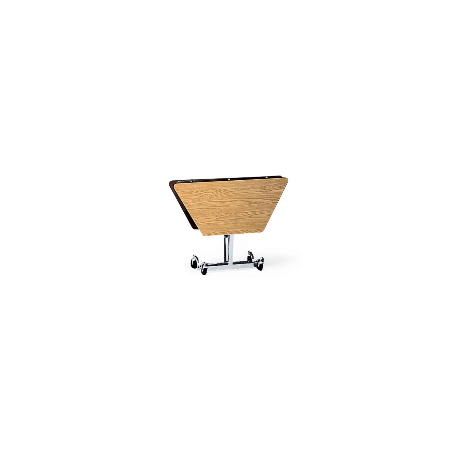 Uniframe Hexagonal Mobile Folding Table w/ Chrome Frame - 48"Dia
