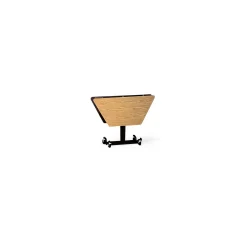 Uniframe Hexagonal Mobile Folding Table w/ Black Frame - 48"Dia