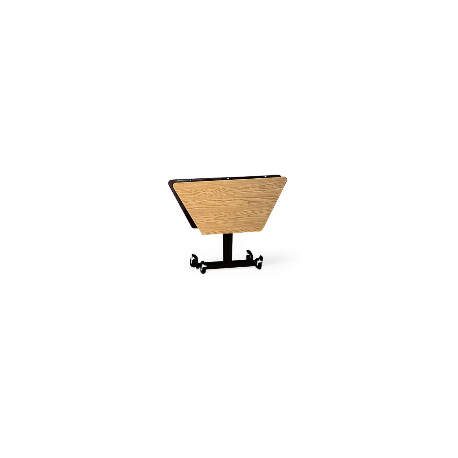 Uniframe Hexagonal Mobile Folding Table w/ Black Frame - 48"Dia