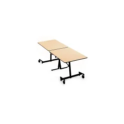 Uniframe Rectangular Folding Cafeteria Table w/ Black Leg– 140"W x 30"D