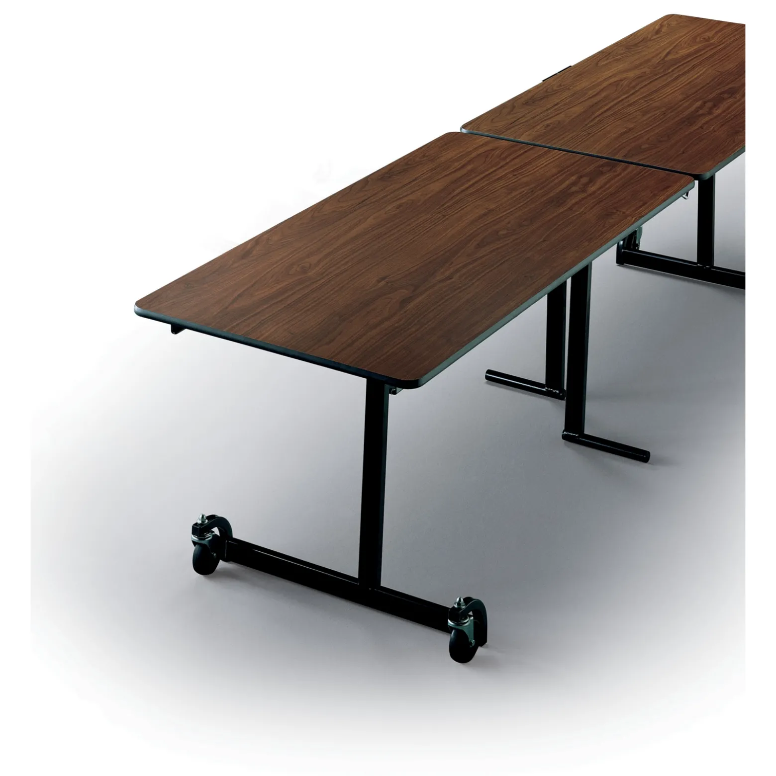 Uniframe Rectangular Folding Cafeteria Table w/ Black Frame - 120"W x 30"D