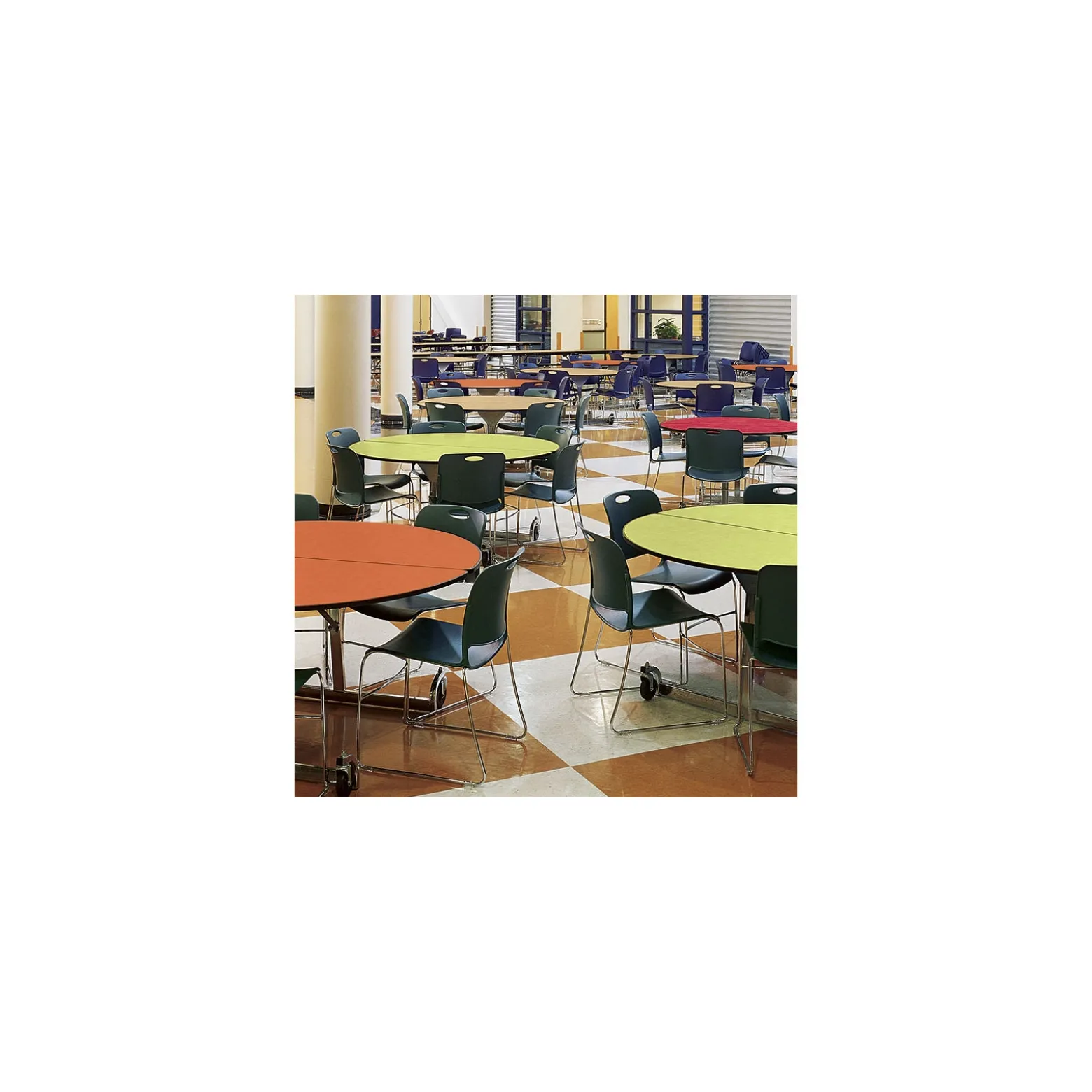 Uniframe Round Folding Cafeteria Table - 60" dia