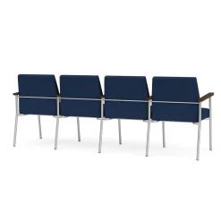 Uptown Four-Seater with Center Arms in Premium Upholstery