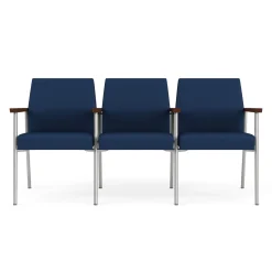 Uptown Three-Seater with Center Arms in Premium Upholstery