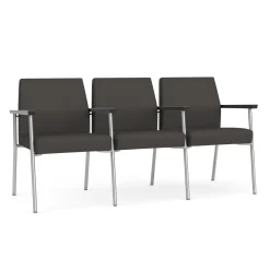 Uptown Three-Seater with Center Arms in Premium Upholstery