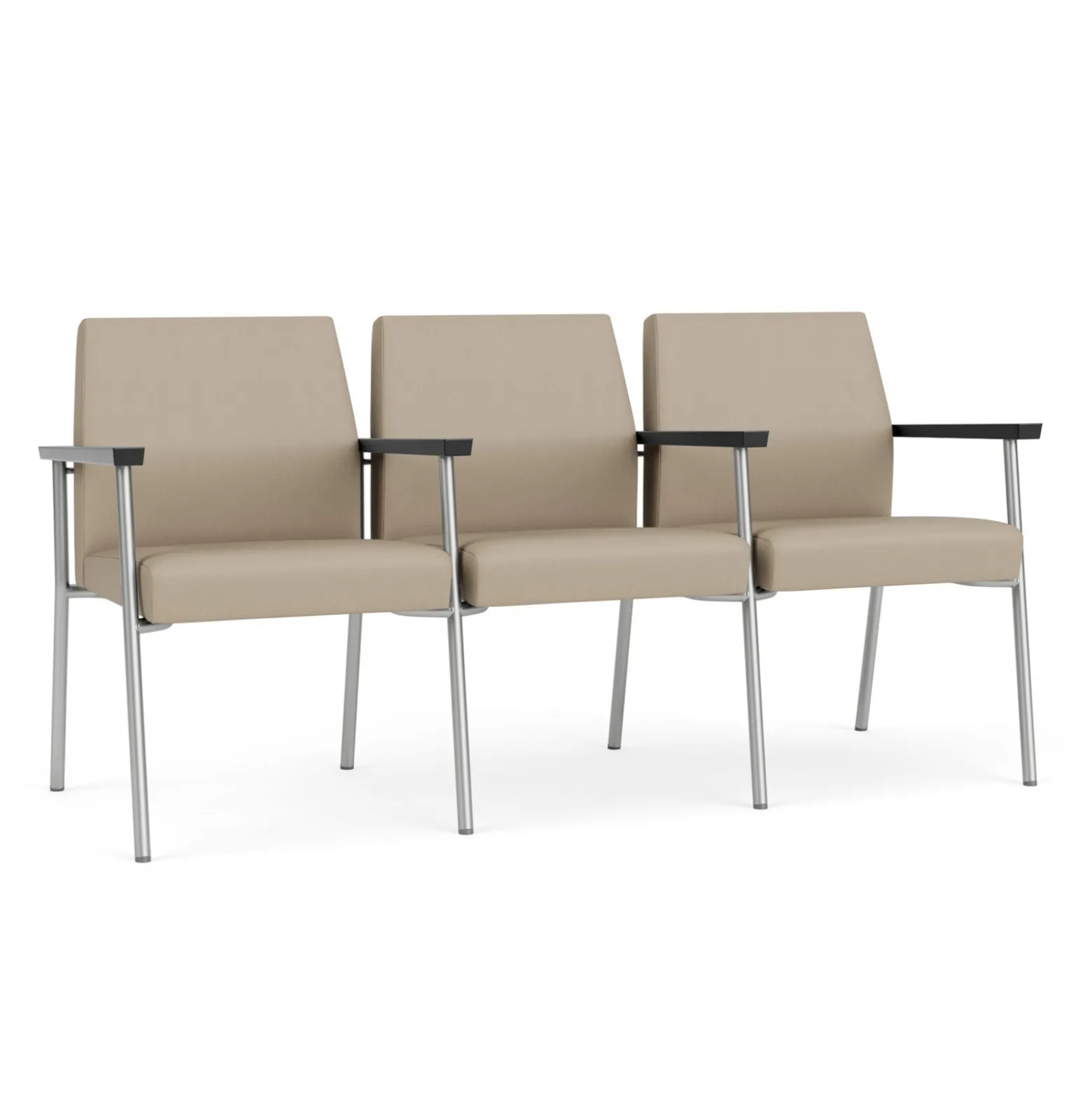 Uptown Three-Seater with Center Arms in Premium Upholstery