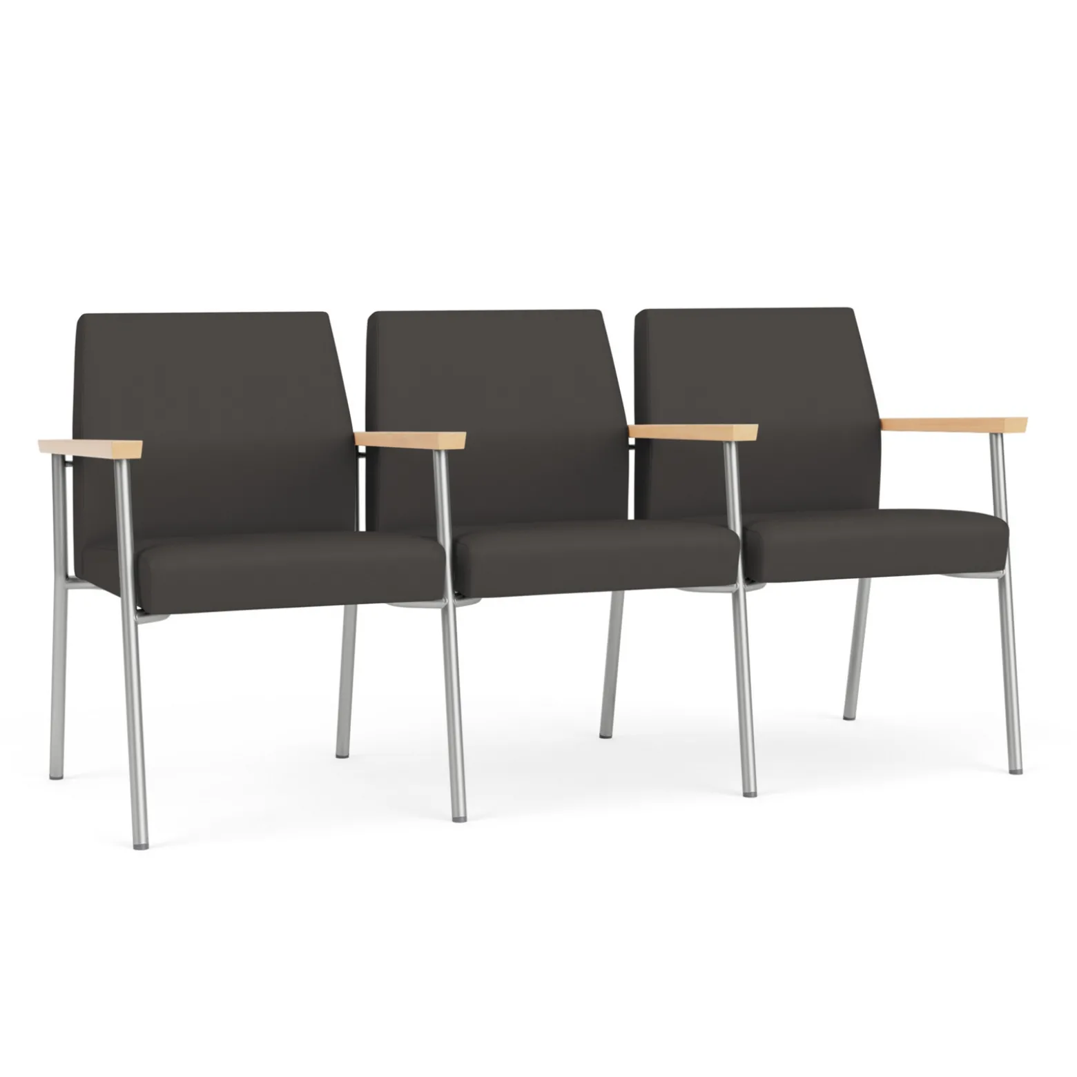 Uptown Three-Seater with Center Arms in Premium Upholstery