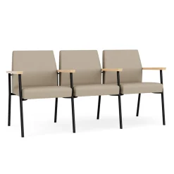 Uptown Three-Seater with Center Arms in Premium Upholstery