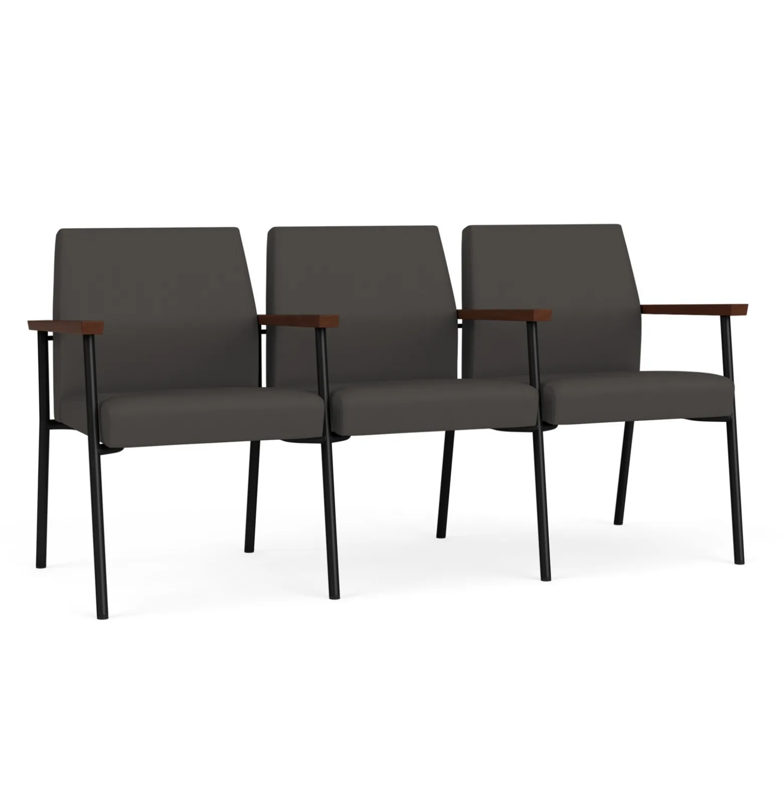 Uptown Three-Seater with Center Arms in Premium Upholstery