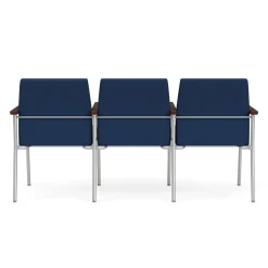 Uptown Three-Seater with Center Arms in Premium Upholstery
