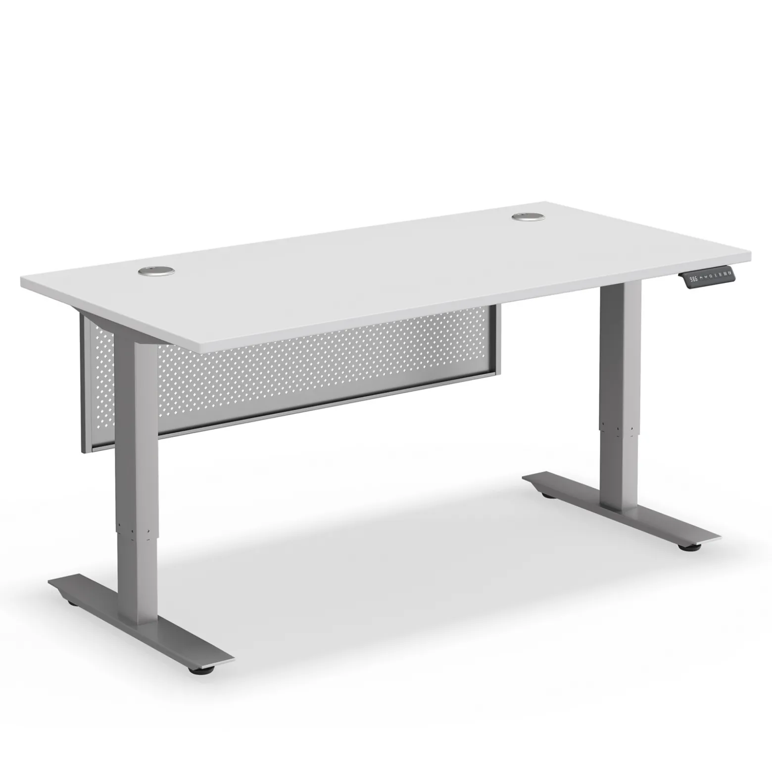 Upward Height Adjustable Standing Desk with Modesty Panel - 60"Wx30"D