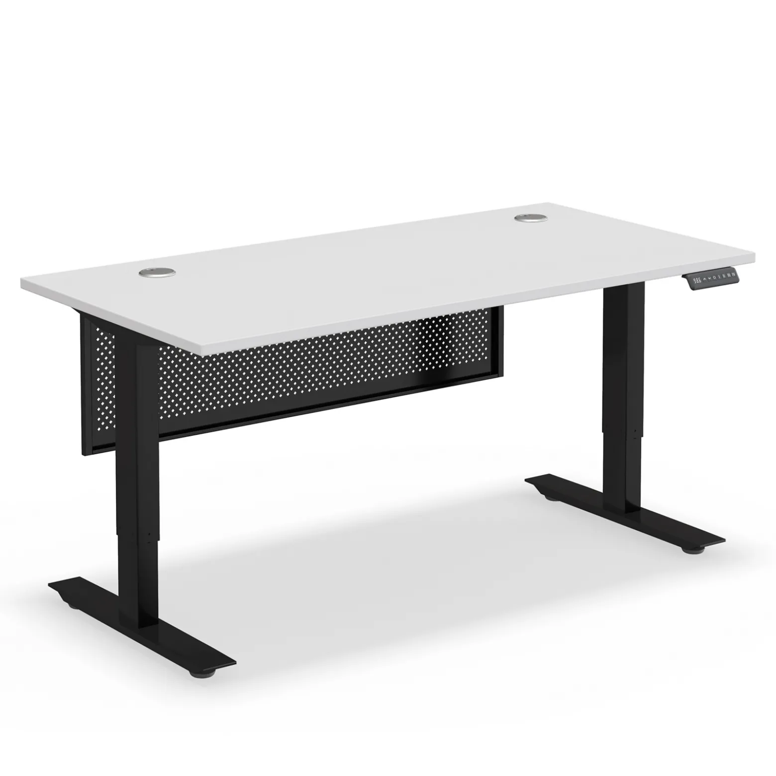 Upward Height Adjustable Standing Desk with Modesty Panel - 60"Wx30"D