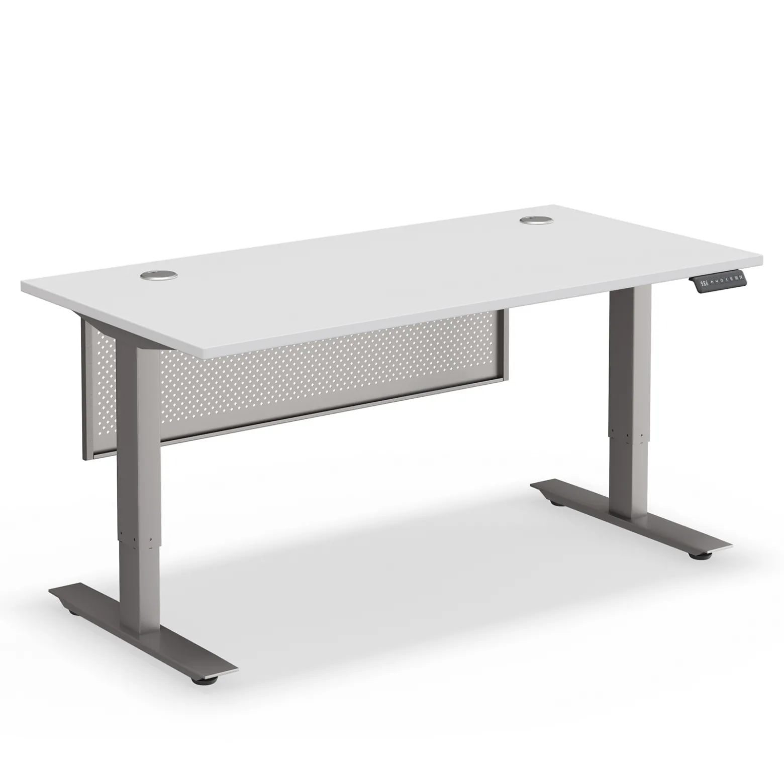 Upward Height Adjustable Standing Desk with Modesty Panel - 60"Wx30"D