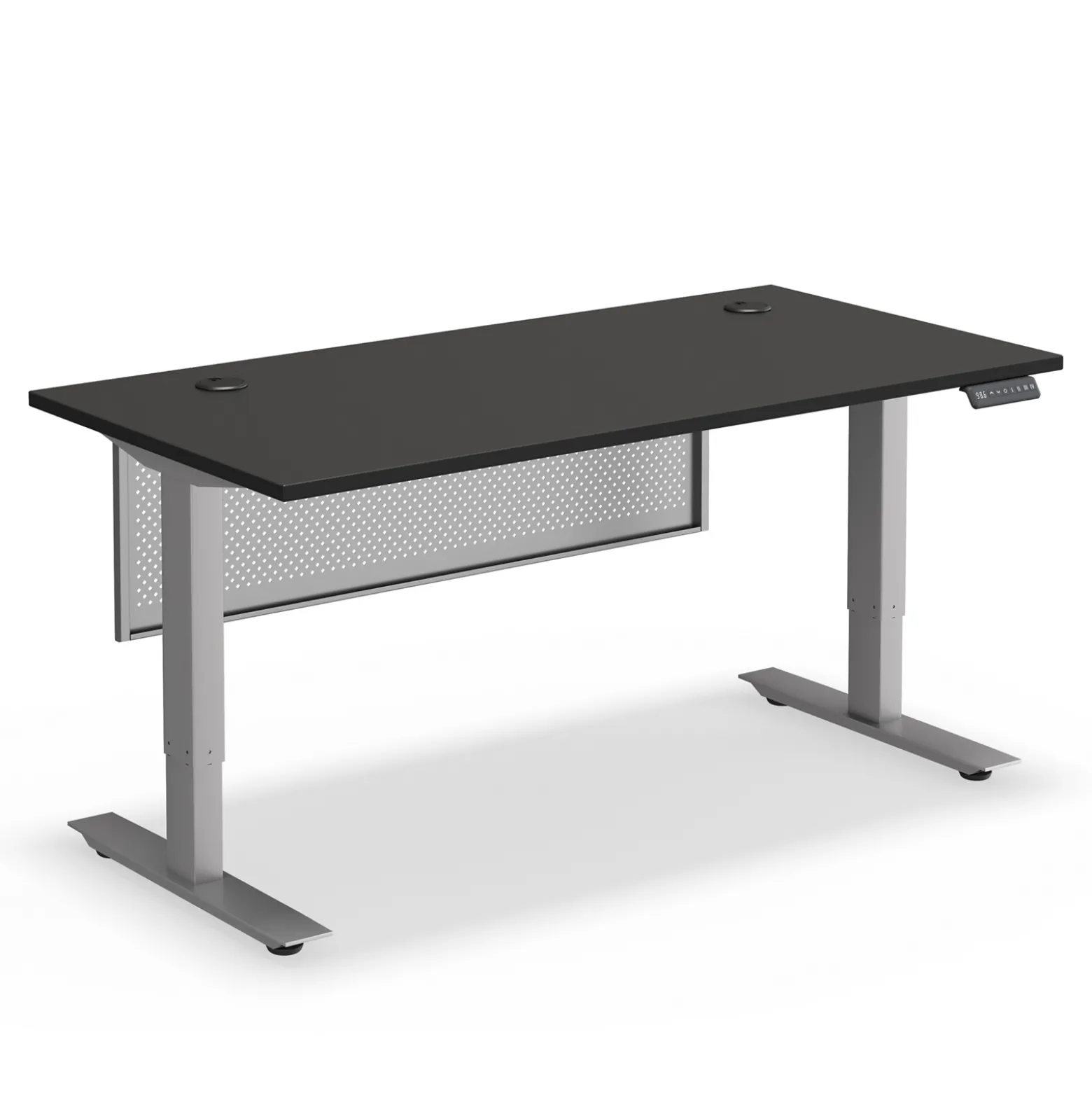 Upward Height Adjustable Standing Desk with Modesty Panel - 60"Wx30"D