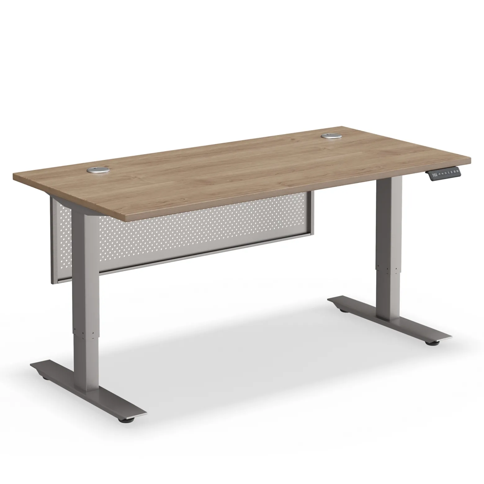 Upward Height Adjustable Standing Desk with Modesty Panel - 60"Wx30"D