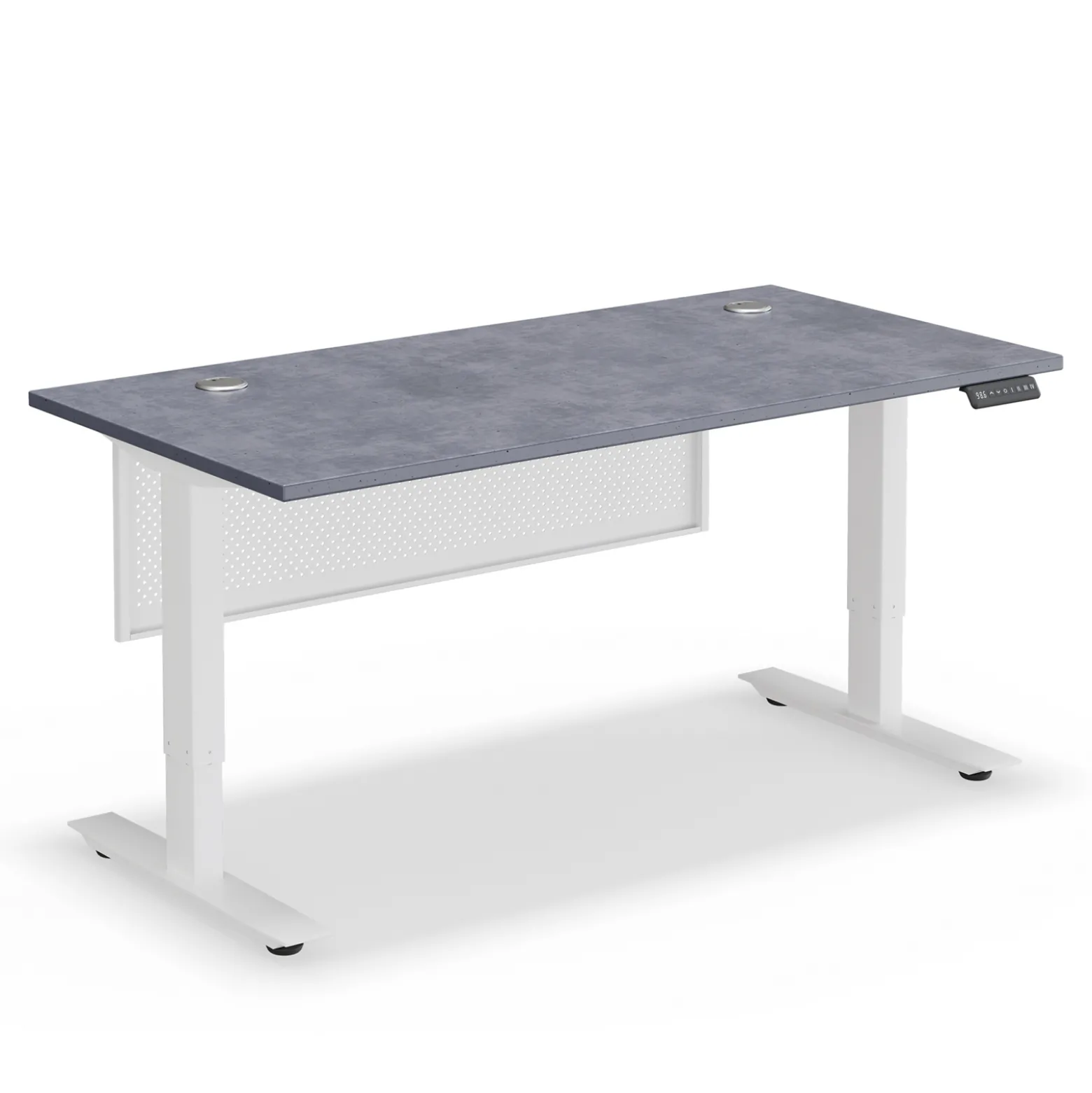 Upward Height Adjustable Standing Desk with Modesty Panel - 60"Wx30"D