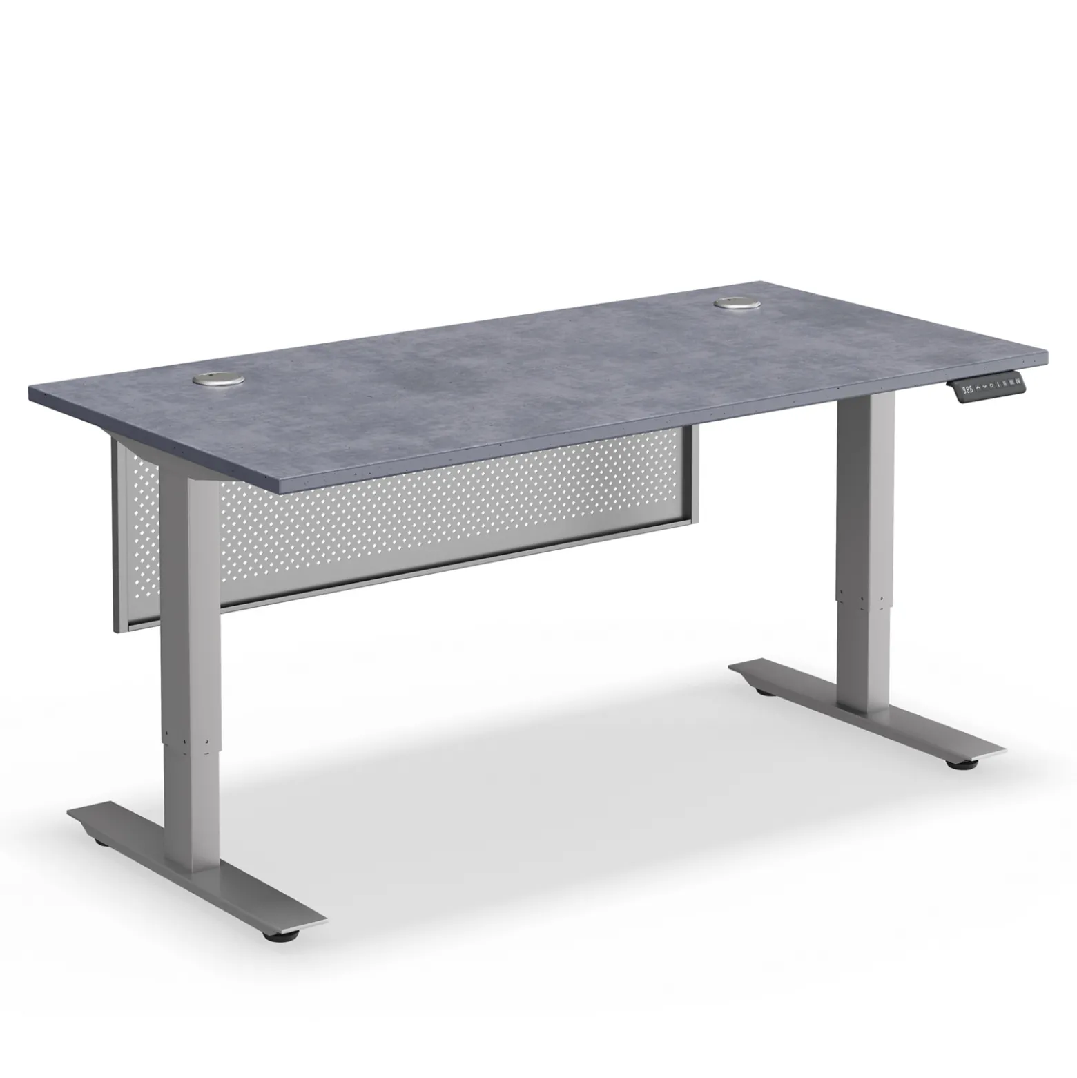 Upward Height Adjustable Standing Desk with Modesty Panel - 60"Wx30"D