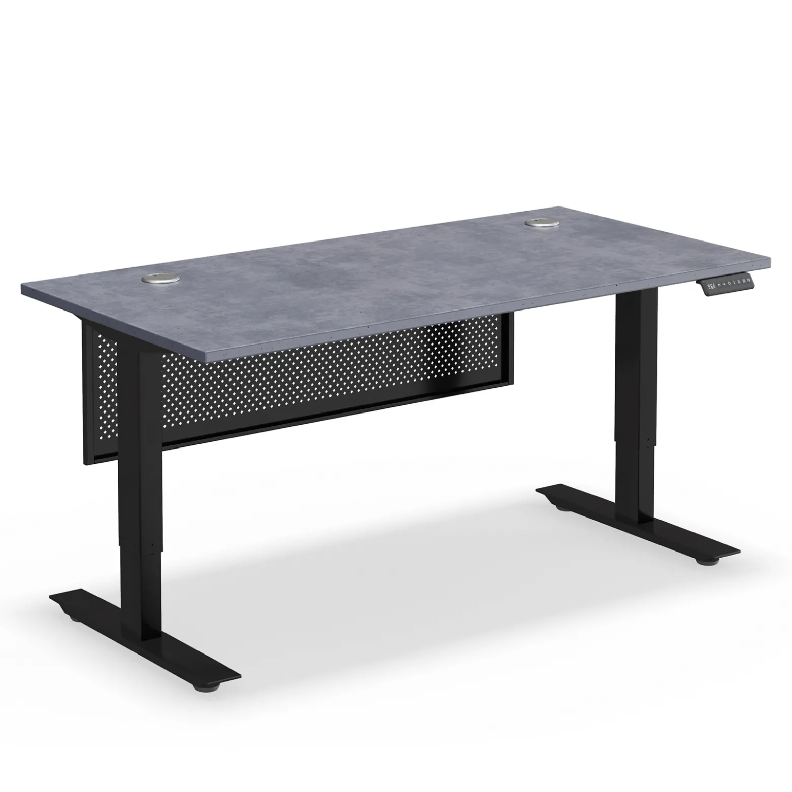 Upward Height Adjustable Standing Desk with Modesty Panel - 60"Wx30"D