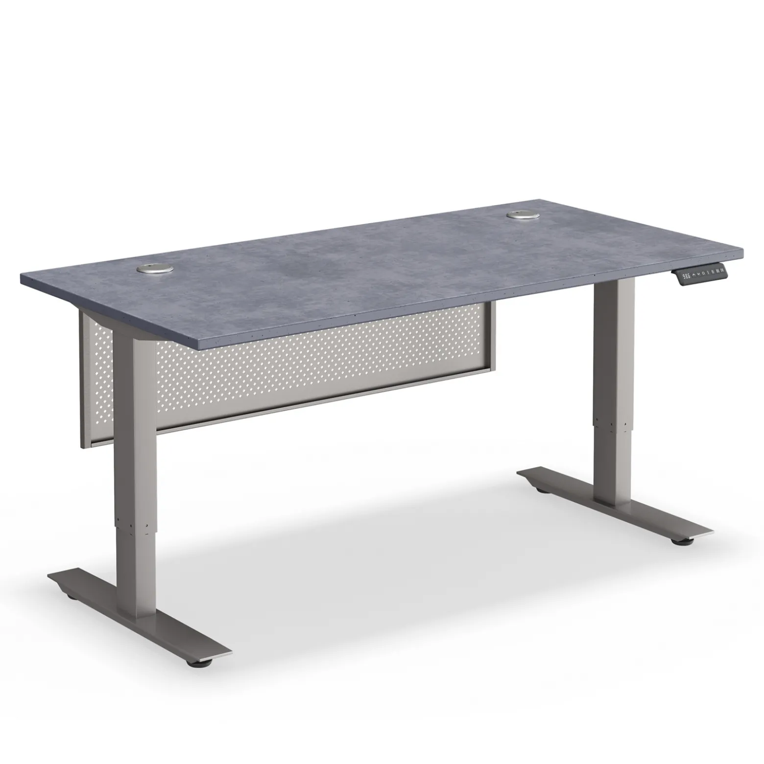 Upward Height Adjustable Standing Desk with Modesty Panel - 60"Wx30"D