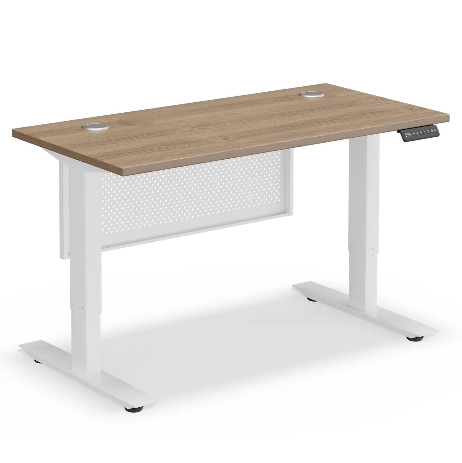 Upward Height Adjustable Standing Desk with Modesty Panel - 48"W x 24"D