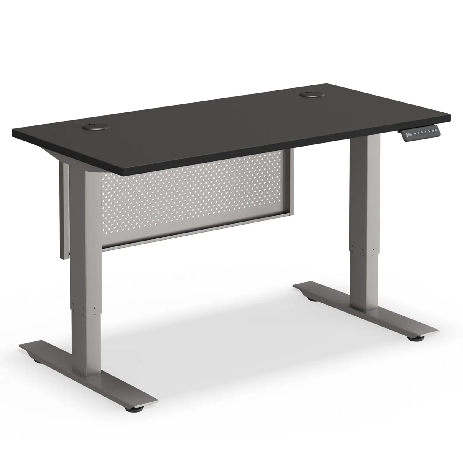 Upward Height Adjustable Standing Desk with Modesty Panel - 48"W x 24"D