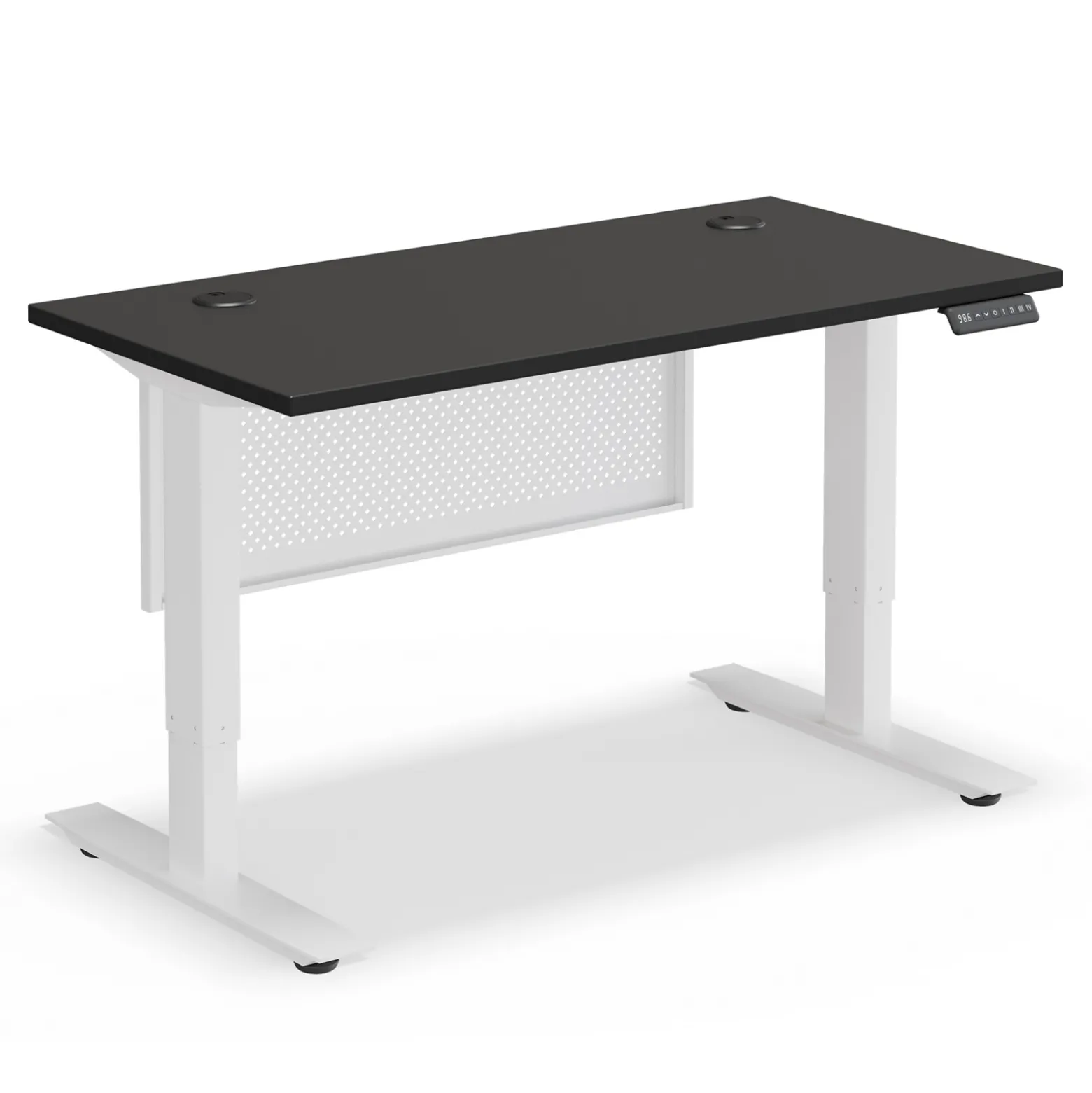 Upward Height Adjustable Standing Desk with Modesty Panel - 48"W x 24"D