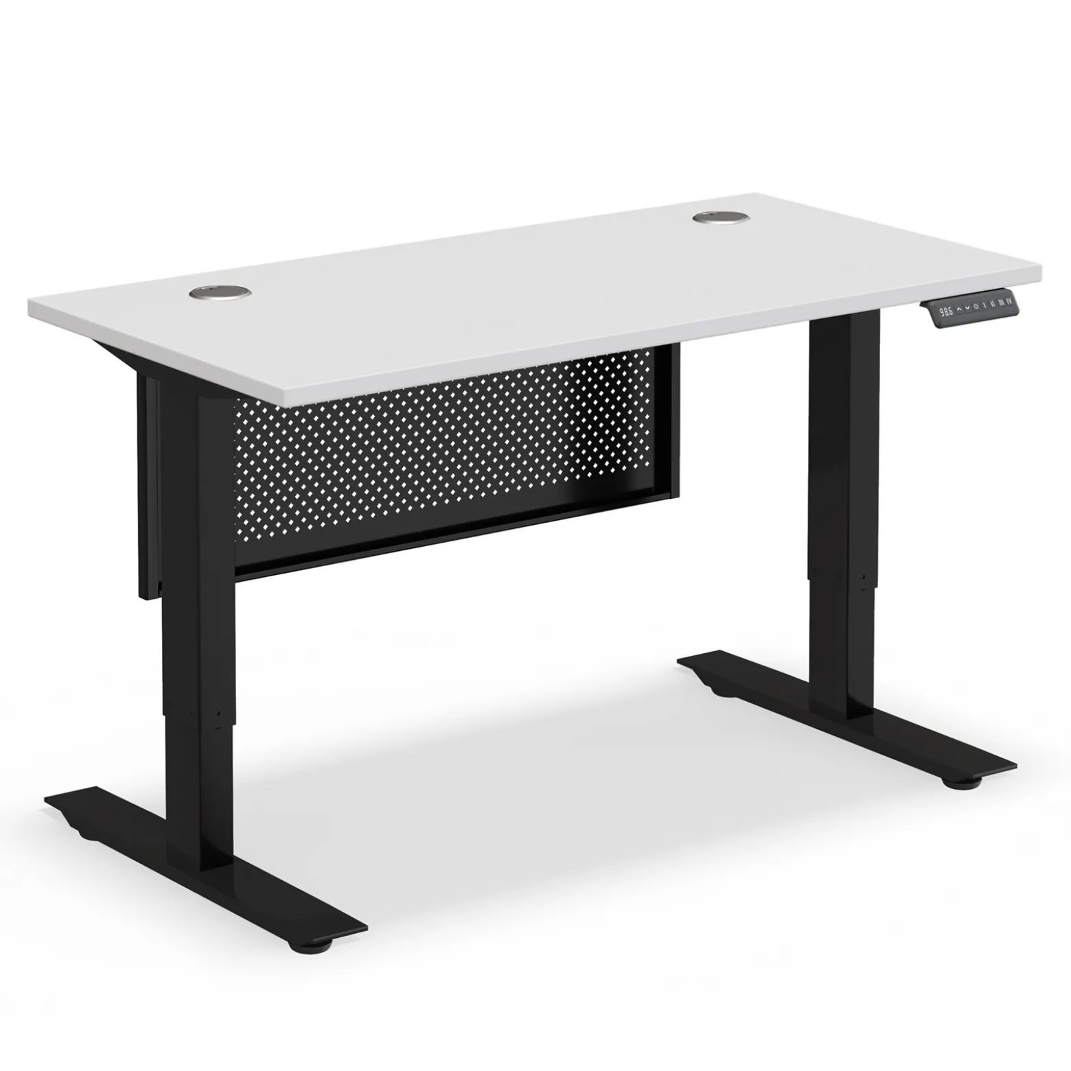 Upward Height Adjustable Standing Desk with Modesty Panel - 48"W x 24"D