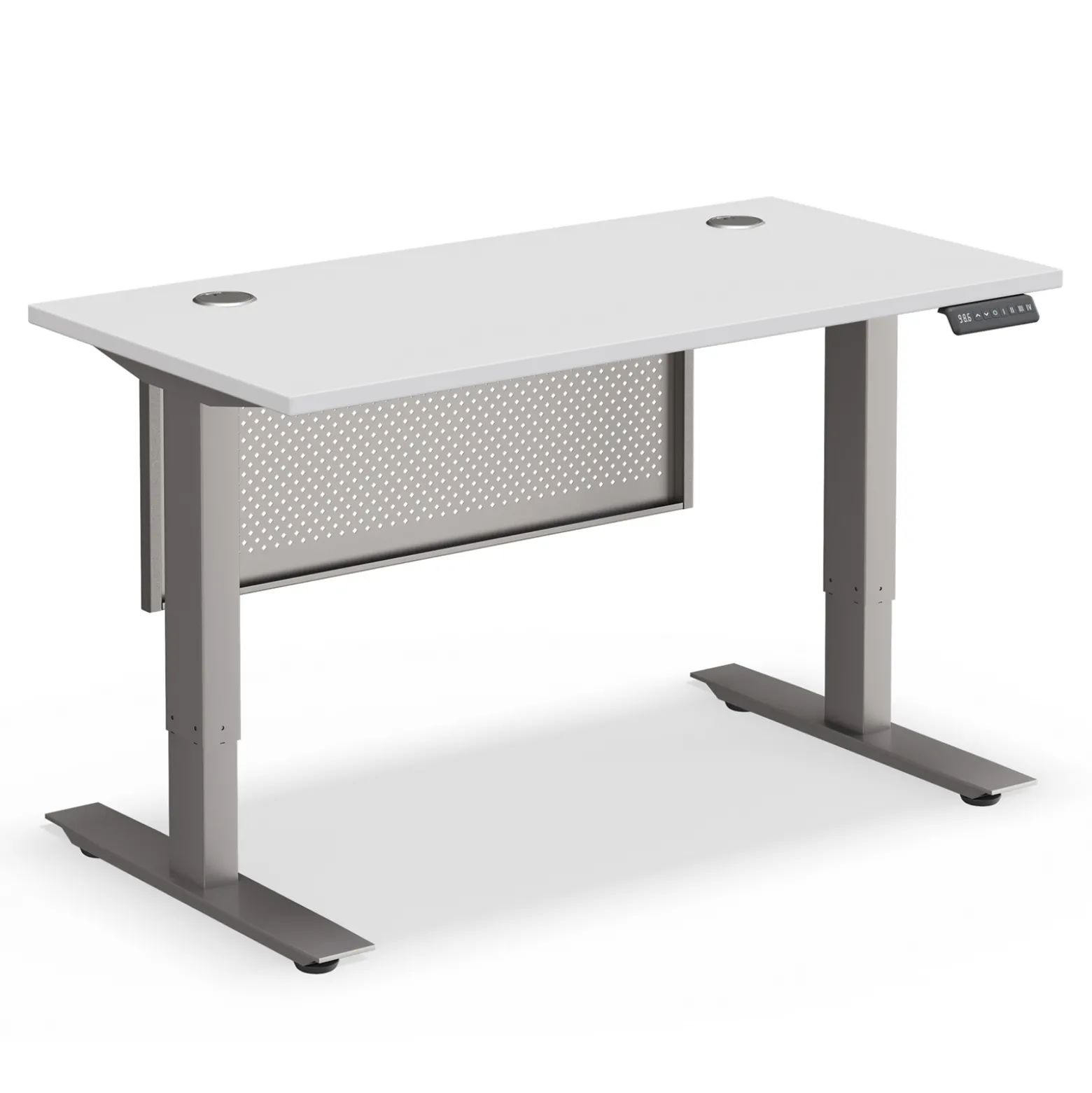 Upward Height Adjustable Standing Desk with Modesty Panel - 48"W x 24"D