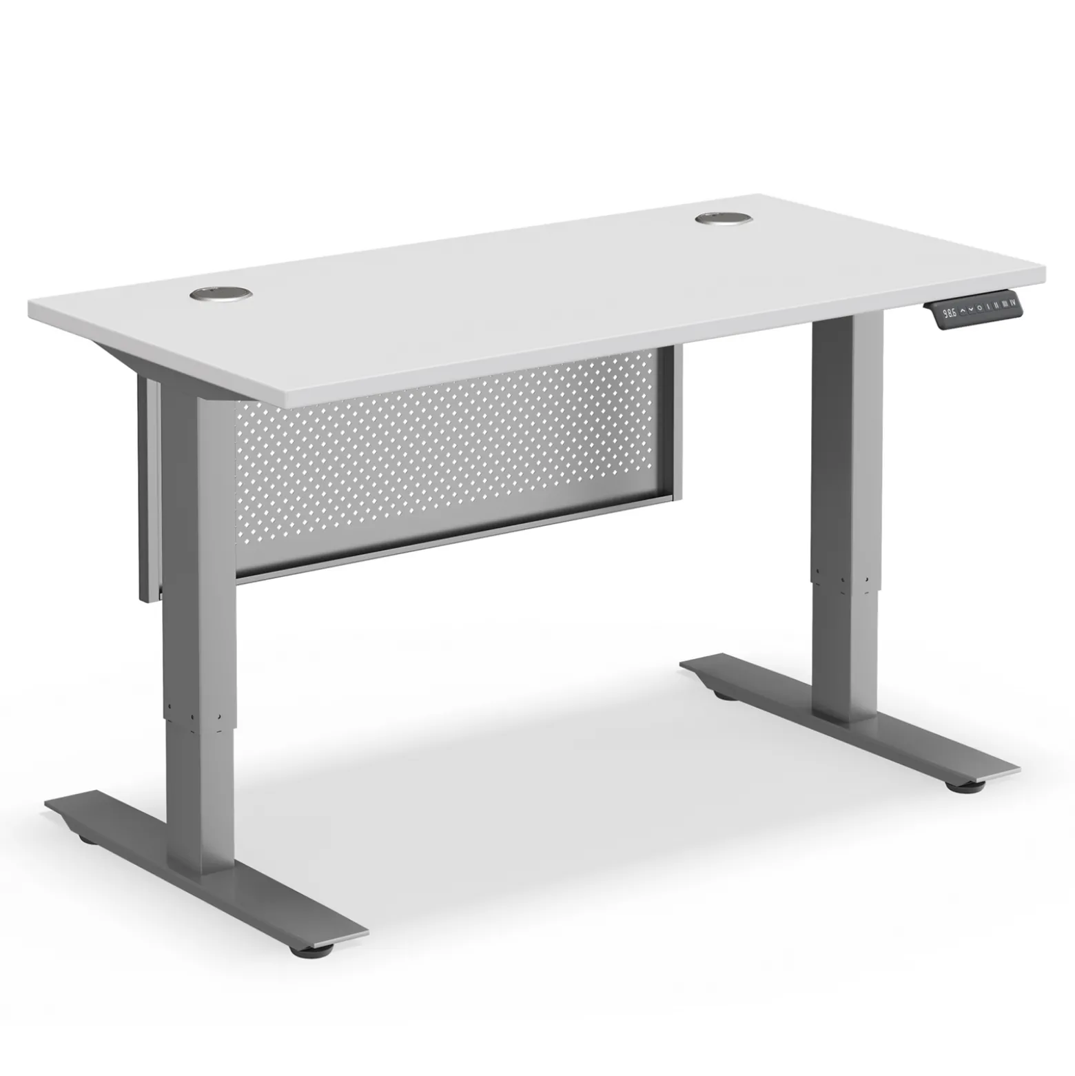 Upward Height Adjustable Standing Desk with Modesty Panel - 48"W x 24"D