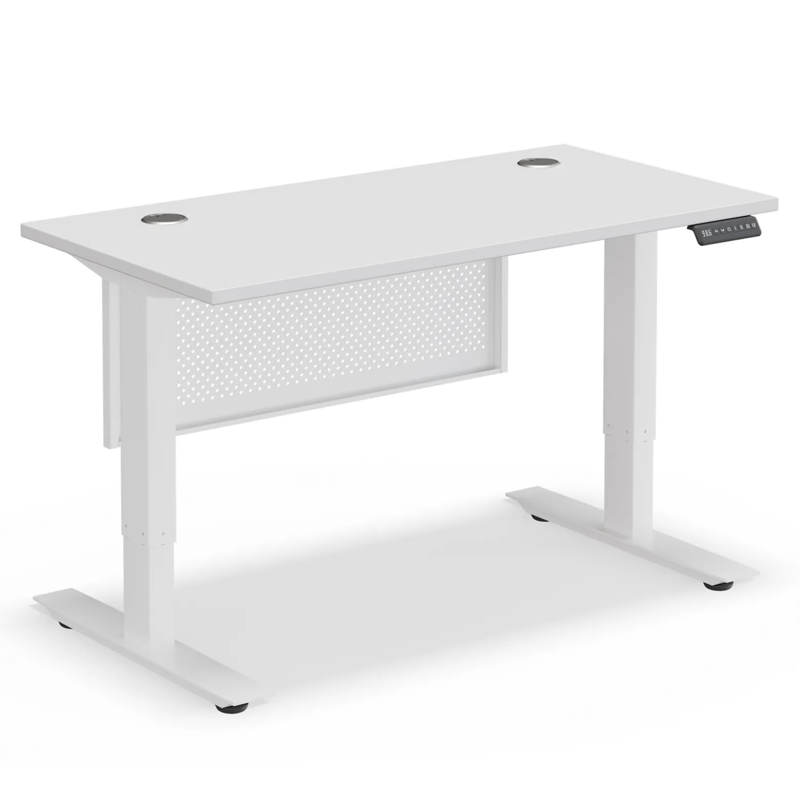 Upward Height Adjustable Standing Desk with Modesty Panel - 48"W x 24"D