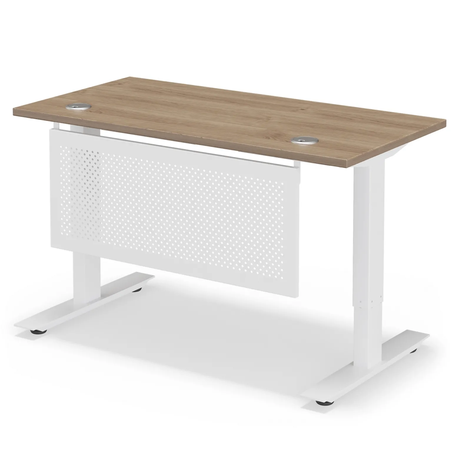 Upward Height Adjustable Standing Desk with Modesty Panel - 48"W x 24"D