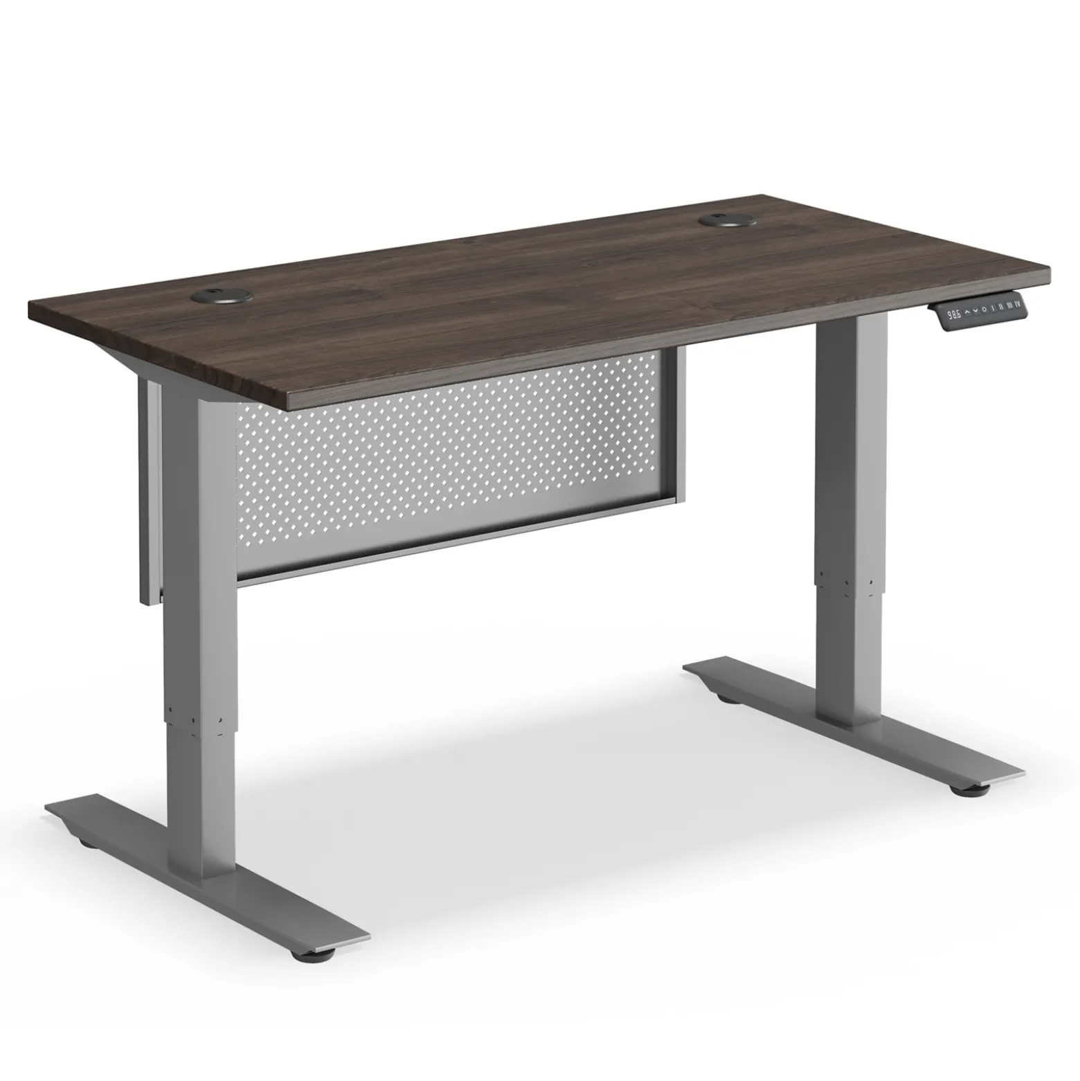Upward Height Adjustable Standing Desk with Modesty Panel - 48"W x 24"D