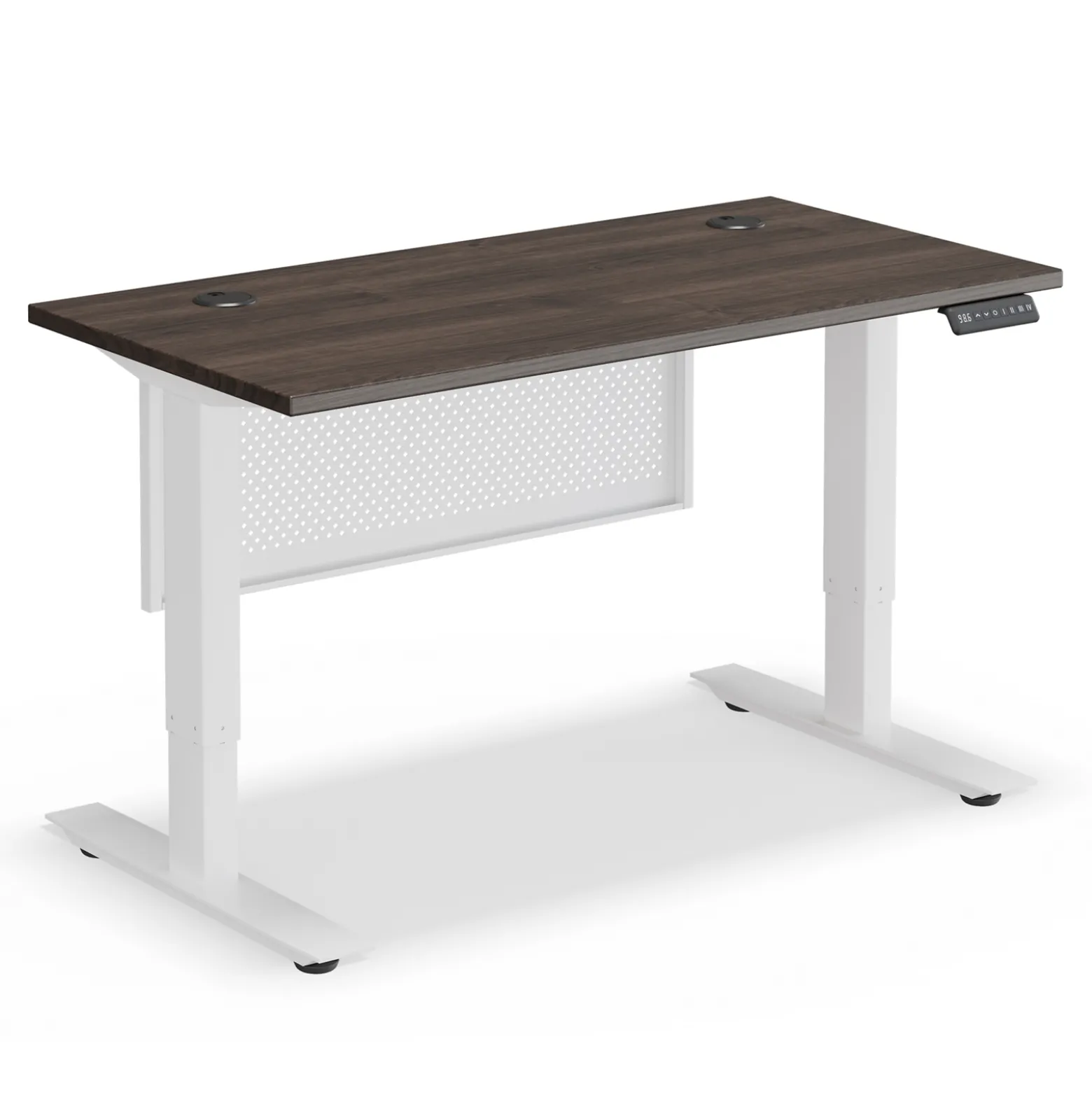 Upward Height Adjustable Standing Desk with Modesty Panel - 48"W x 24"D