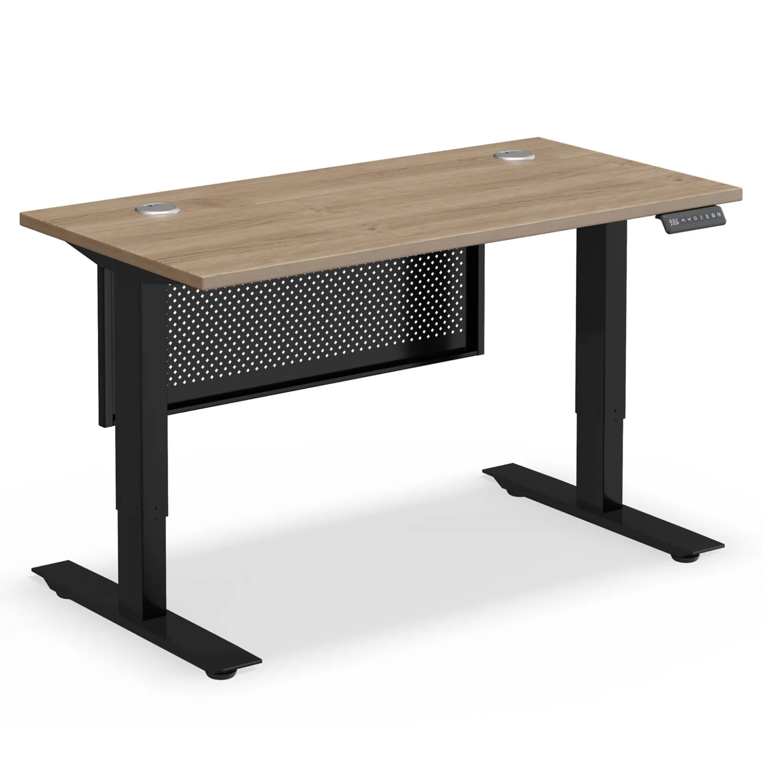 Upward Height Adjustable Standing Desk with Modesty Panel - 48"W x 24"D