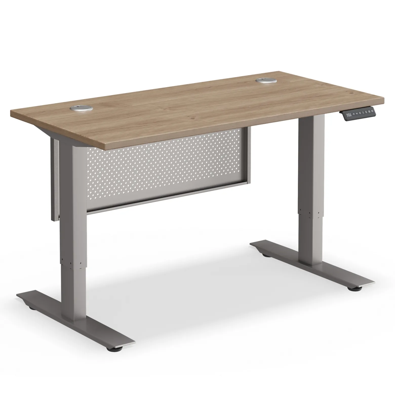Upward Height Adjustable Standing Desk with Modesty Panel - 48"W x 24"D
