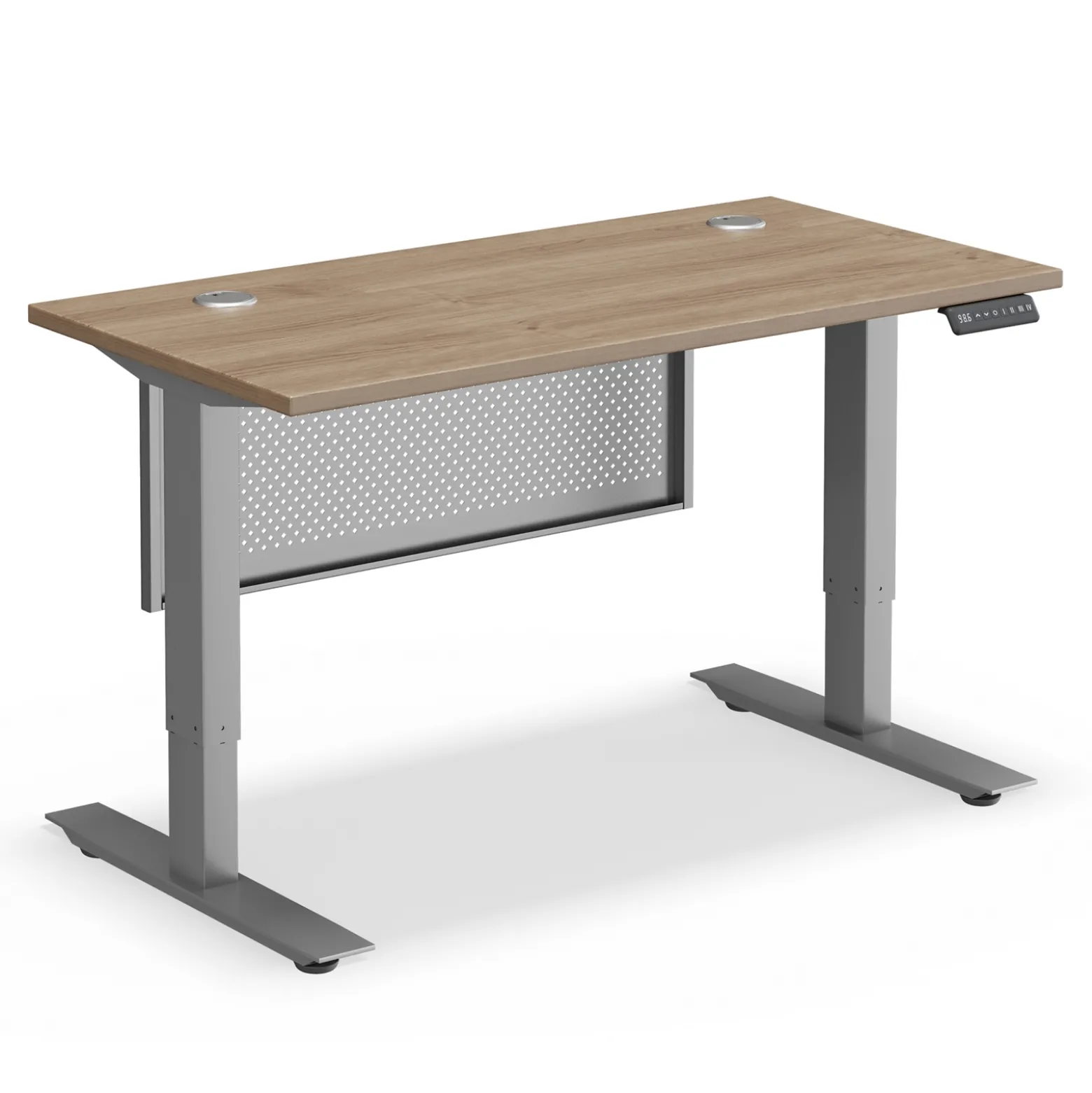 Upward Height Adjustable Standing Desk with Modesty Panel - 48"W x 24"D