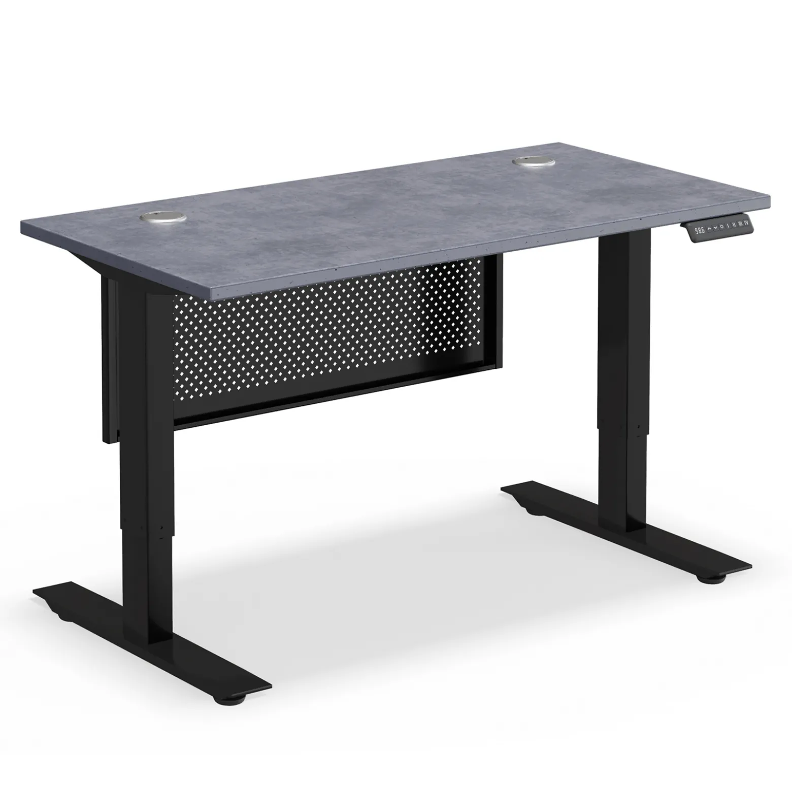 Upward Height Adjustable Standing Desk with Modesty Panel - 48"W x 24"D