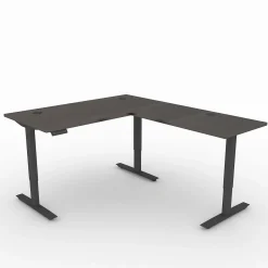 Upward Reversible Height Adjustable L-Shaped Standing Desk - 60"W x 72"D