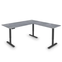 Upward Reversible Height Adjustable L-Shaped Standing Desk - 72"W x 72"D