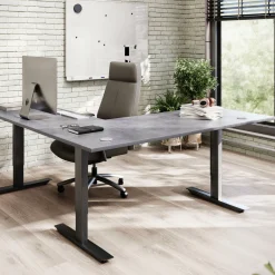 Upward Reversible Height Adjustable L-Shaped Standing Desk - 72"W x 72"D