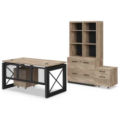 Urban Compact Office Set with Bookcase and Storage Files