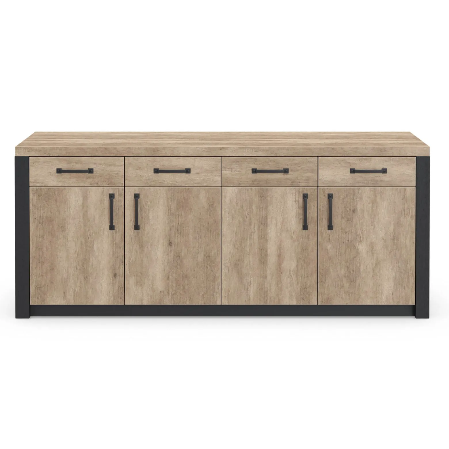 Urban Four Drawer Storage Credenza - 72W x 21D