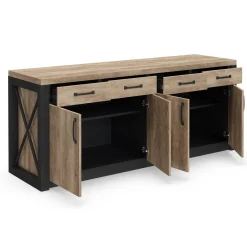 Urban Four Drawer Storage Credenza - 72W x 21D