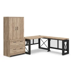 Urban L-Desk with Left Return Office Suite with Storage