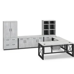 Urban L-Desk with Storage Set