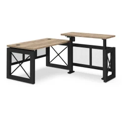 Urban L-Shaped Desk with Adjustable Height Right Return - 60"W x 80"D