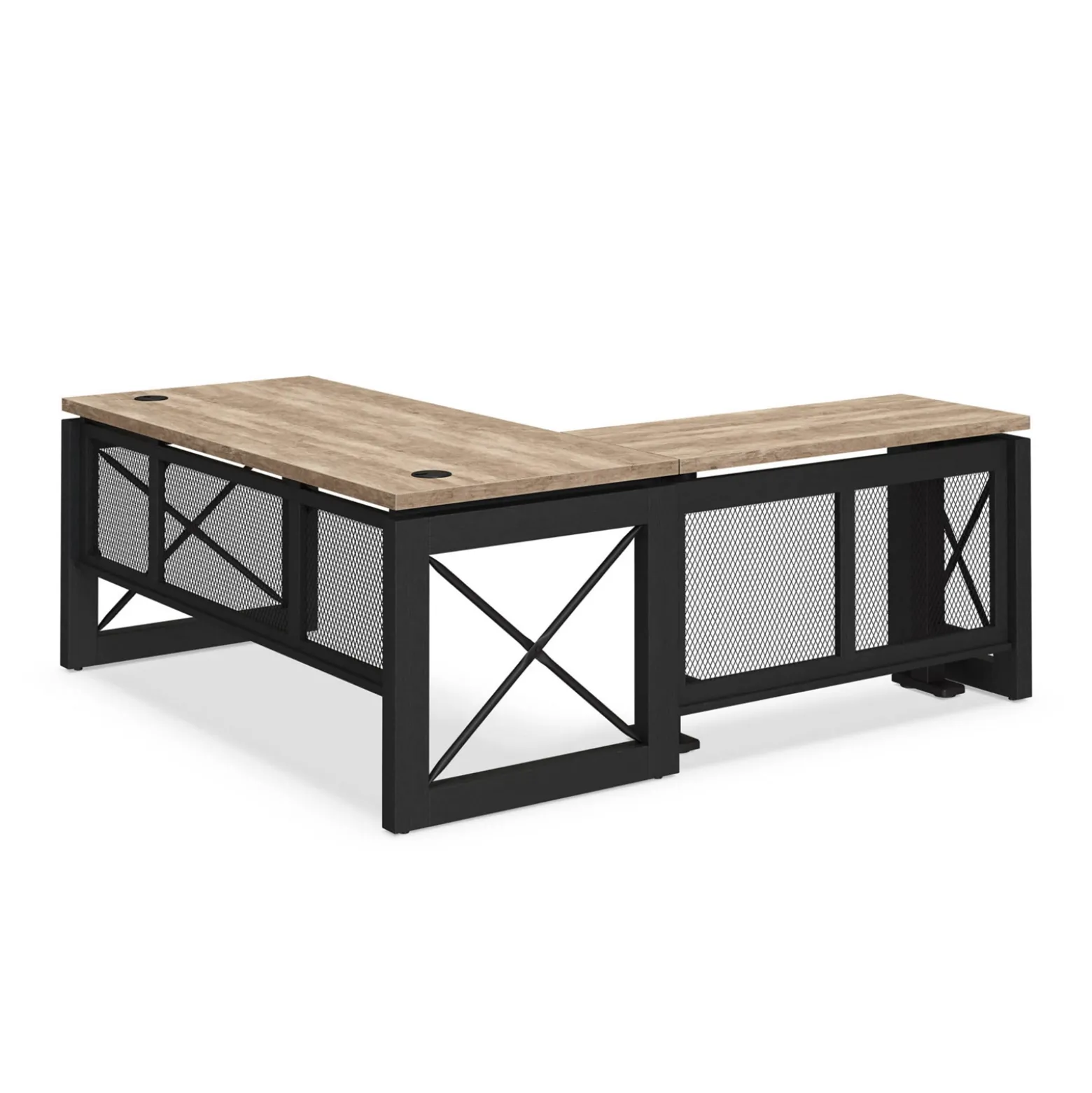 Urban L-Shaped Desk with Adjustable Height Left Return - 72"Wx80"D