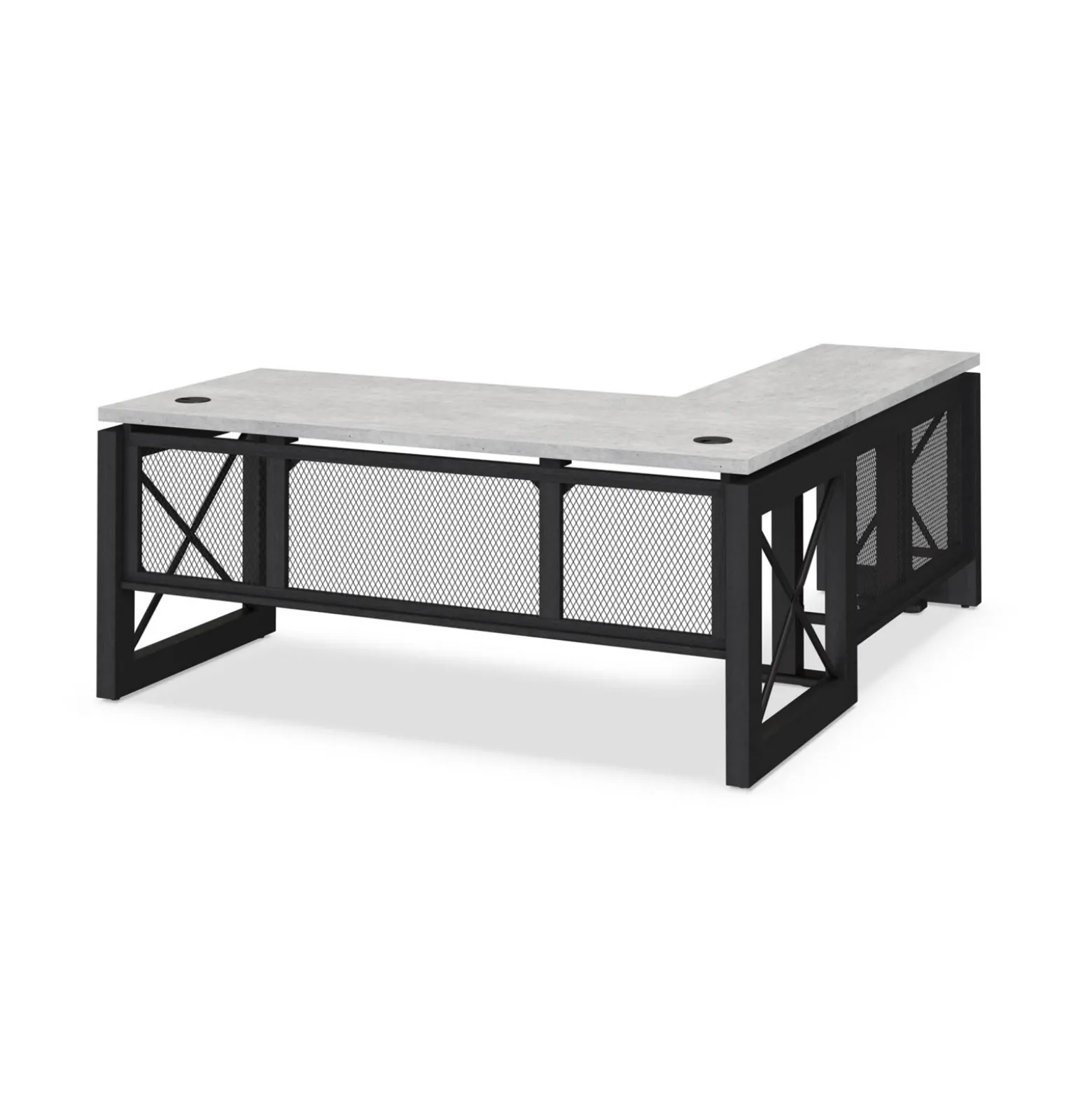 Urban L-Shaped Desk with Adjustable Height Left Return - 72"Wx80"D