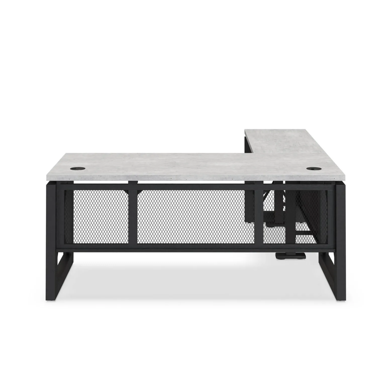 Urban L-Shaped Desk with Adjustable Height Left Return - 72"Wx80"D