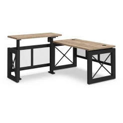 Urban L-Shaped Desk with Height Adjustable Standing Left Return - 60"W x 80"D